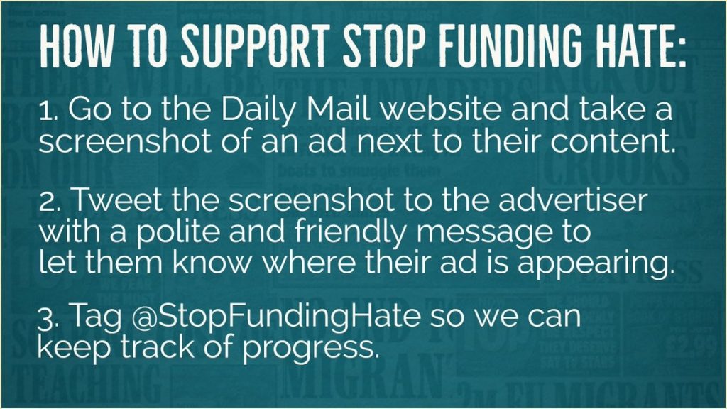 how to support stop funding hate